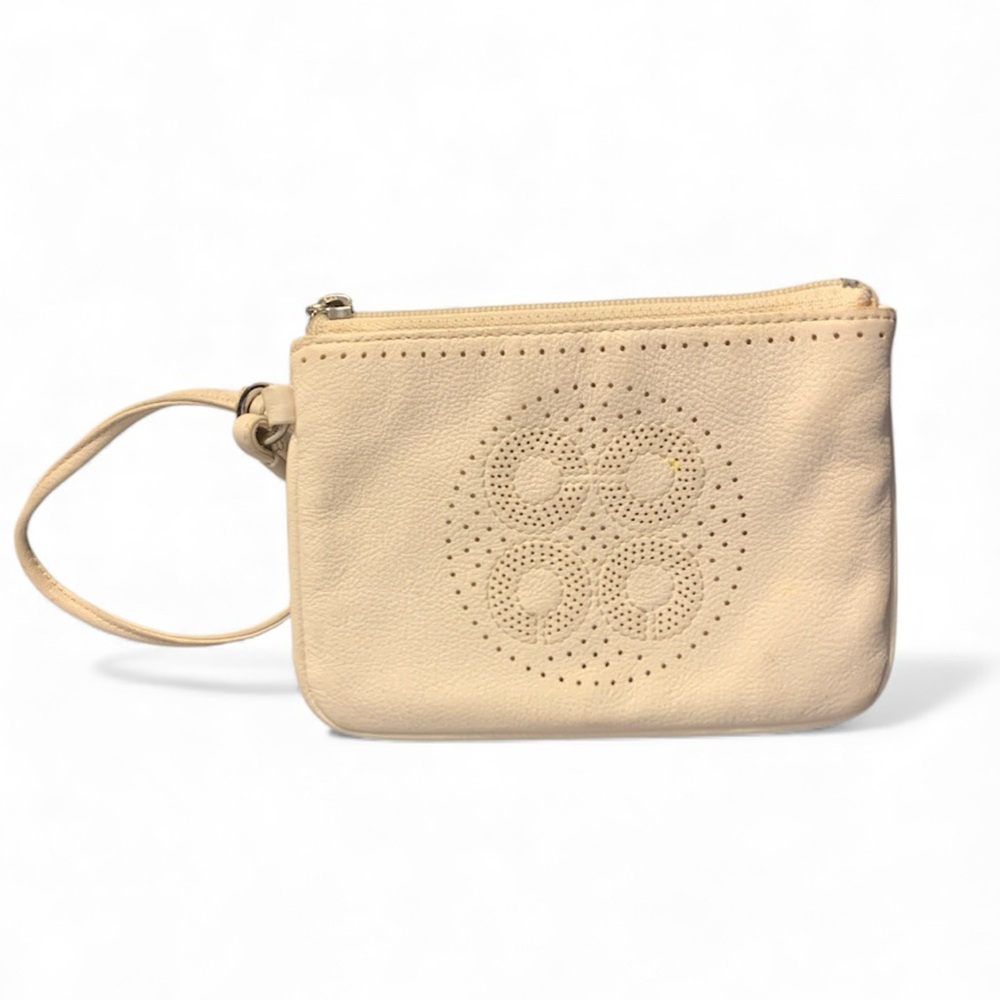 COACH Laura Ivory Leather Wristlet